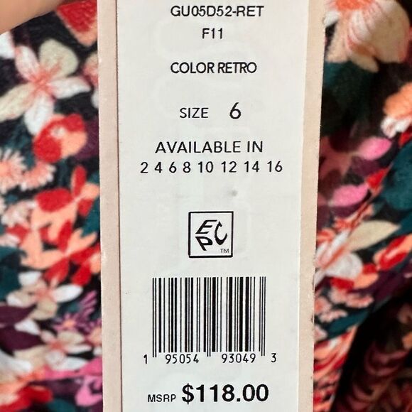 Bcbgeneration Velvet Floral Print Ruffle Trim Colorful Mini Dress - Picture 8 of 8